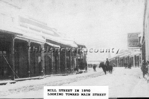 Mill St in 1890 looking towards Main St