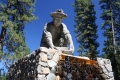 Fountain at Condon Park depicting Miner panning for gold